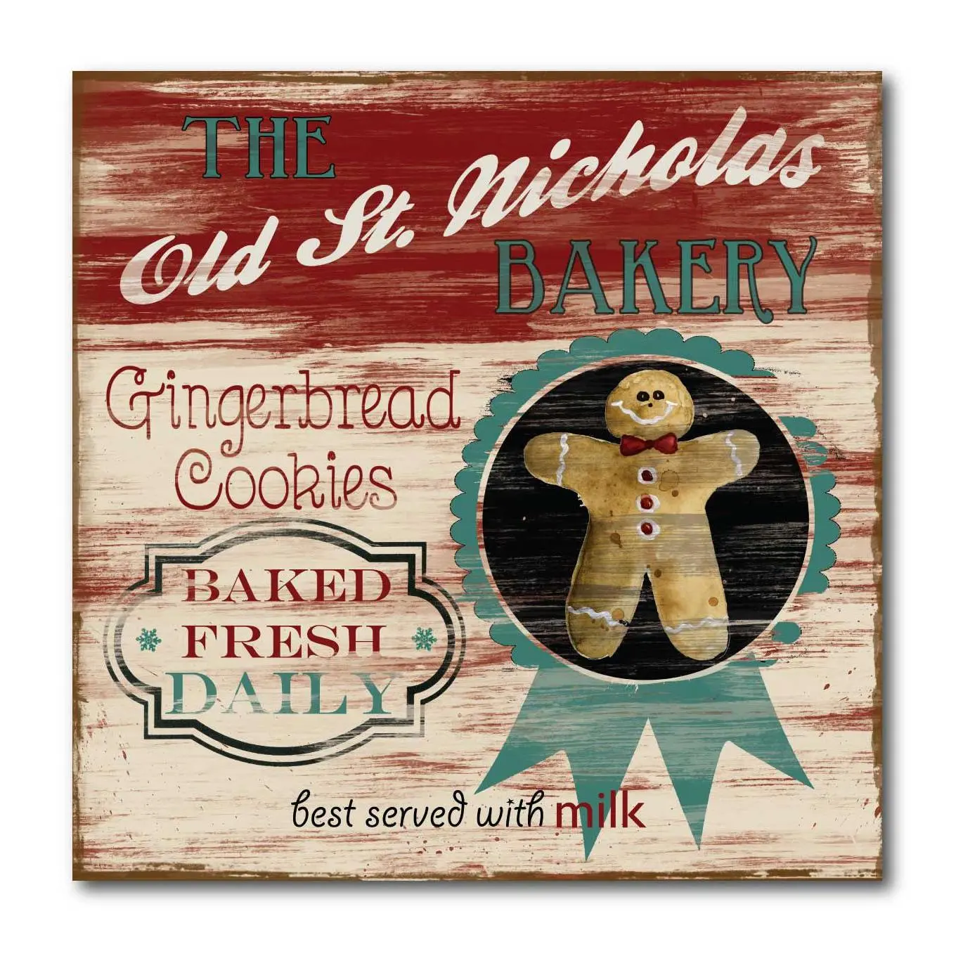 Courtside Market Old St. Nick bakery 16x16 Canvas
