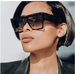 Miss Feline Oversized Sunglasses Women's Flat Top Big Bold Gafas Shadz Super Full UV 100% Protection Vintage Rectangle Shades Eco-Friendly Natural Materials Durable Plastic Frame