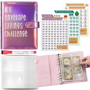 [flash sale]  100 days Money Saving Challenge, Easy and Fun Way to Save $5,050, Savings Challenges Budget Book Binder,gift for children
