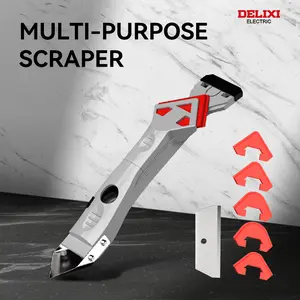 DELIXI ELECTRIC 7-in-1 Caulking Tool Set with Silicone Pads, Scrapers, Blades & Unclogging Needle – Caulk Remover Tool Kit for Bathroom, Kitchen, and Windows