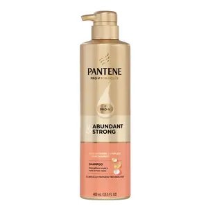 Pantene Pro-V Abundant & Strong Shampoo, Pro-Vitamin B5 Complex and Niacinamide, 13.5 oz