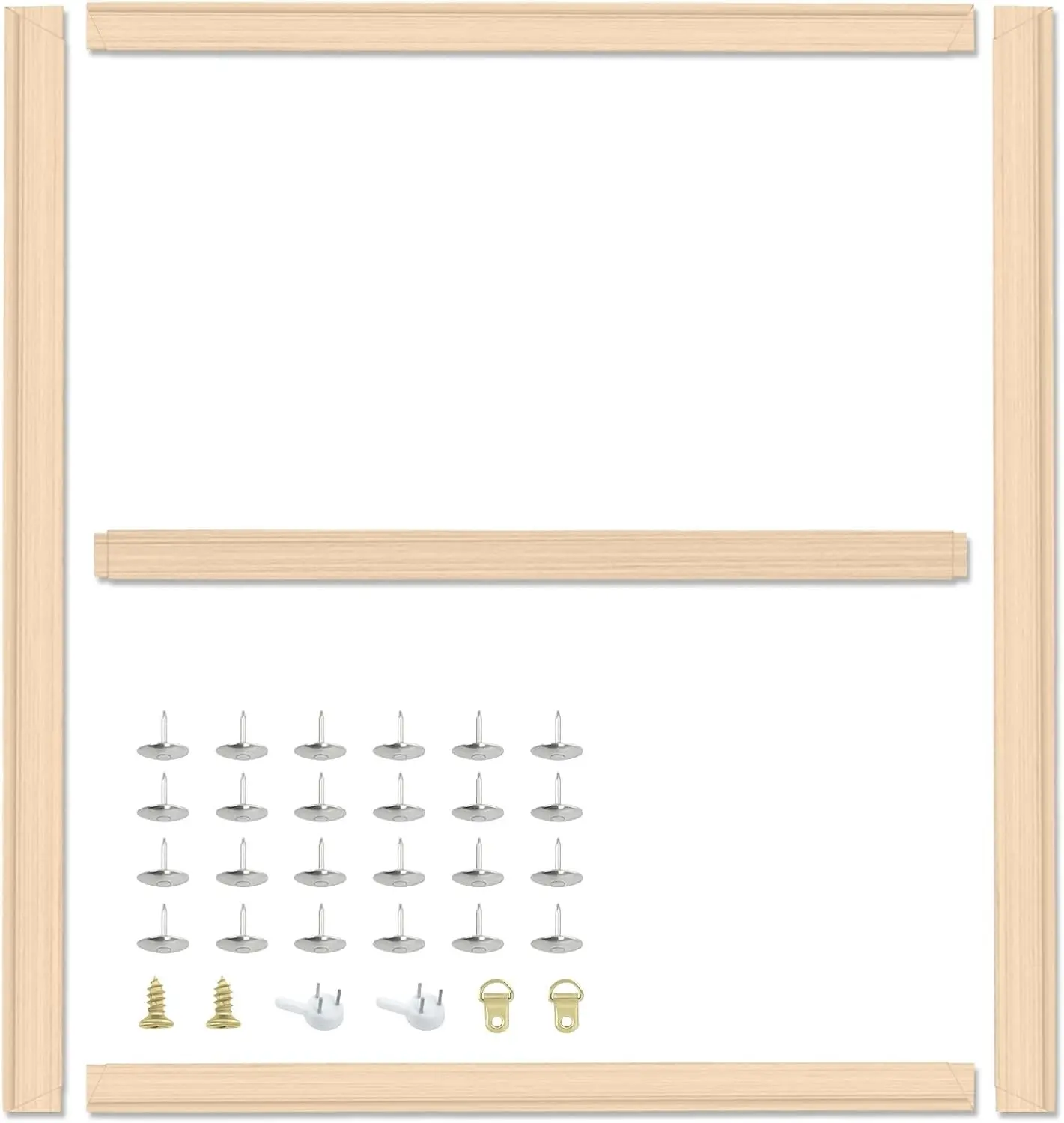 DIY Canvas Stretcher Bars, 24 x 36 Canvas Framing Kit | Wood Stretcher Frames for Oil Paintings, Paint by Numbers, and Posters