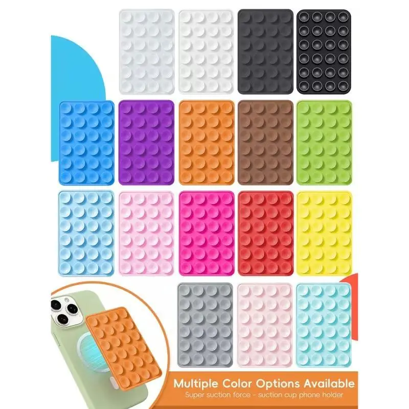 Durable Silicone Suction Cup Mobile Mount Holder - Strong Suction, Diverse Color Combinations, Hands-Free Grip, Smartphone Accessories for Content Creators (Inventory Clearance)