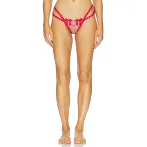 For Love & Lemons Perfect Match Thong Panty in Red