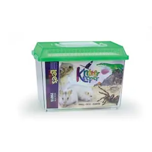 212 MAIN Small Kritter Keeper - 20015, Rectangle Space-Saver Terrarium Kit with Airline Access Hole, 6.2x9.5x6.9 / 9-1/8 Long x6 Wide x6-5/8 High Insect Pet Supply Cage