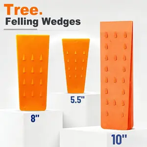 3-Piece Plastic Log Splitting Wedges Set, Heavy Duty Tool, Sizes Include 5.5 Inch, 8 Inch & 10 Inch, Non-Slip Design Ideal for Chainsaw Use, Wood