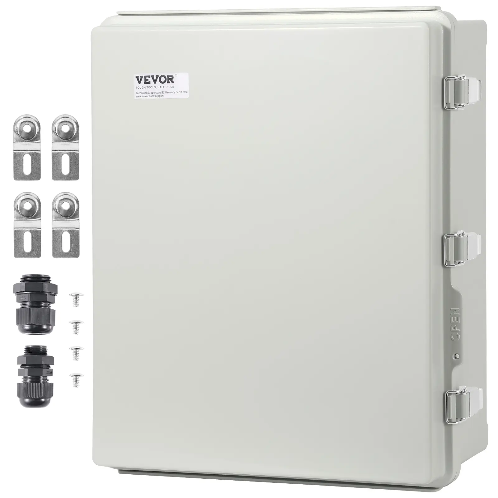 【Summerfinds】VEVOR Outdoor Electrical Junction Box 20.87 x 16.92 x 7.87 inABS Plastic Electrical Enclosure Box with Hinged Cover Stainless Steel LatchIP67 Dustproof Waterproof for Outdoor Electrical Projects