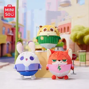 MINISO Disney Zootopia Cute Plush Squishy Dolls Judy Nick Leopard Officer Stuffed Figurines,Soft Plush Material,Decompression Squishy Design,Holiday & Holiday Hual