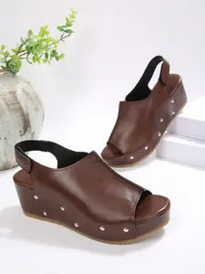 Women's Solid Color Wedge Heel Thick Sole Elevated Sandals, Elegant Fashion Casual Daily Vacation Shoes, Comfortable Summer Footwear