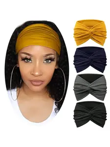 Solid Color Knot Design Hair Band, Casual Wide Band Hair Accessories for Women & Girls, Minimalist Headwear Suitable for Thick Hair, Headbands On Forehead, Headband Set