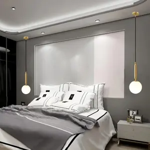 Modern Minimalist Mall Store Bar Counter High Transparency Round Ball Pendant Light, Restaurant Staircase Lamp, Creative Unique Sphere Light