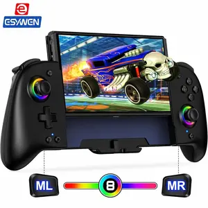 ESYWEN Wireless Ergonomic Switch Controller for Switch OLED with 17 RGB Lights & Programmable ML MR Buttons for Enhanced Gaming