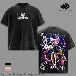 Frieza - DBZ Anime T-Shirt Vintage Acid Wash Oversized Anime  Graphic Tee Streetwear Gym Pump Gift