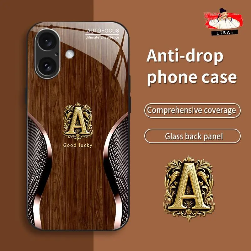 Suitable for [iPhone 16 Plus] New retro letter mobile phone case simple explosion-proof mobile phone case affordable anti-fall anti-fingerprint 995