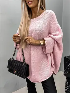 Women's Knit Shawl Sweater, knitwear, Autumn Winter New European Style Poncho Raincoat Fashion Pullover, American Retro Fitted Design