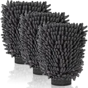 Coral Fleece Microfiber Gloves for Car Washing, Ice Removal, and Dusting, Rain Wiper Towel, Essential Vehicle Care Accessories, Car Wash Supplies, Microfiber Wash Mitt, Car Wash Accessory