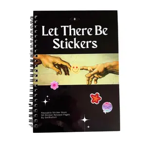 Reusable Sticker Storage Book | Let There Be Stickers | 50 Blank Pages Silicone Coated Release Paper Album