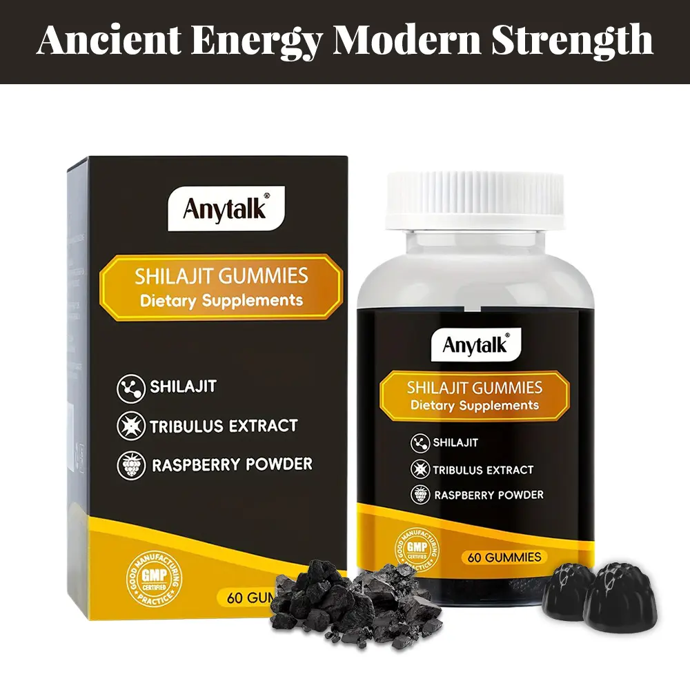 Shilajit Gummies Anytalk Helps Improve Energy Stamina Trace Minerals I for Men, Women 60 Gummy Healthcare Dietary Vitamin