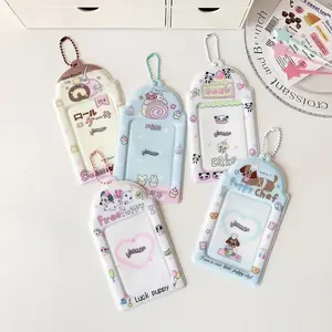 Cute Cartoon Pattern Photo Card Holder, 1 Count Photo Card Protector, Photo Card Storage Case, Identification Badges & Supplies, Photo Strip Holder