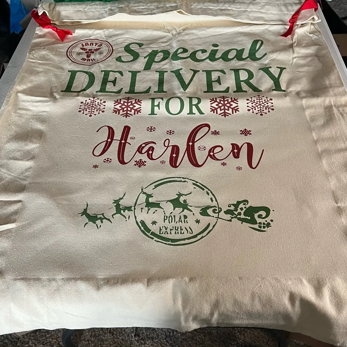 Personalized santa sacks!