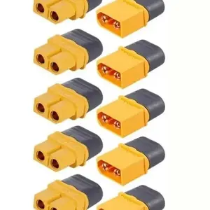 Xt60h Connector Set Male Female Bullet Connectors with Protective Shell, PVC Power Plug Adapter Terminals Terminal Plug Kit for RC Airplanes Cars Batteries