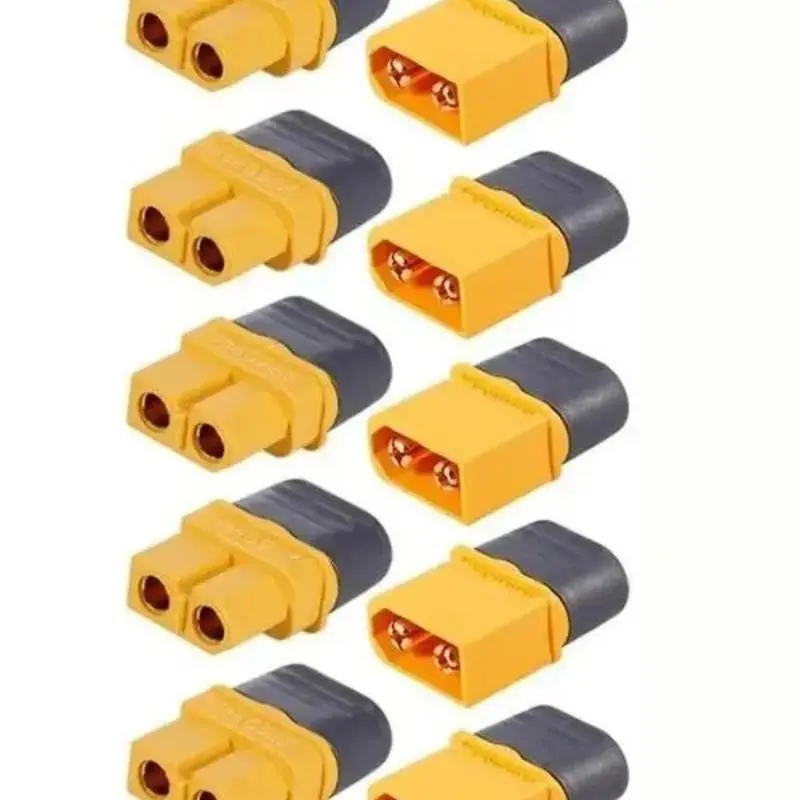 Xt60h Connector Set Male Female Bullet Durable Reliable Connectors with Protective Shell, PVC Power Plug Adapter Terminals Terminal Plug Kit for RC Airplanes Cars Batteries