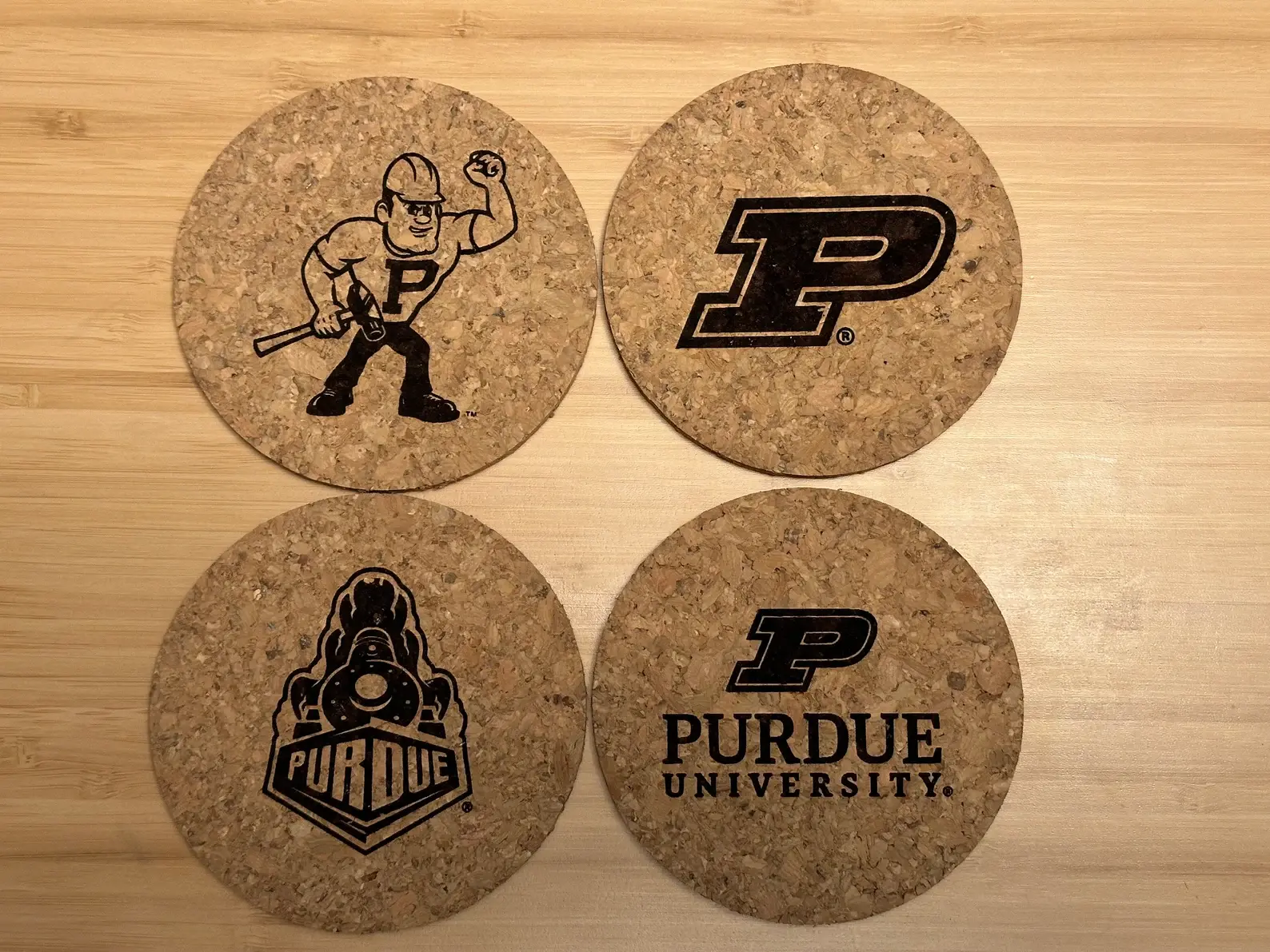 Purdue University Cork Coasters | Officially Licensed | Boiler Up! | For the Student & Grad