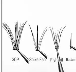 LOVE LE LASHES DIY Cluster Lashes 4 into 1 (30p, Spike Lashes, Fishtail Lashes, Bottom Lashes) Eyelashes Extensions Makeup Cosmetic