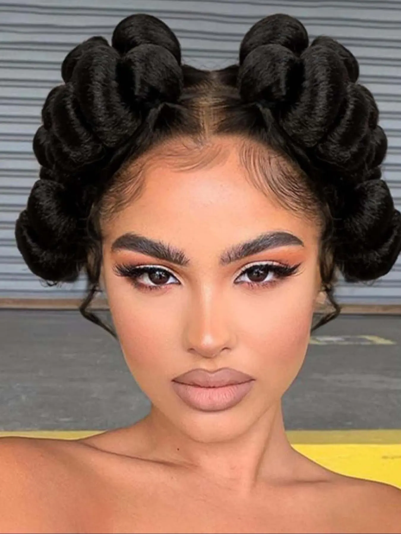 Full Lace Bantu Knots Wigs for Women, Gorgeous Fluffy Coily Wigs with Baby Hair, Synthetic Braided Lace Wigs for Party, Daily Use, Synthetic Curly Wigs