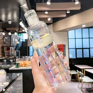 Transparent Large Capacity Water Bottle, Portable Reusable Plastic Water Bottle, Outdoor Sports School Office Use, Washable Drinking Cup