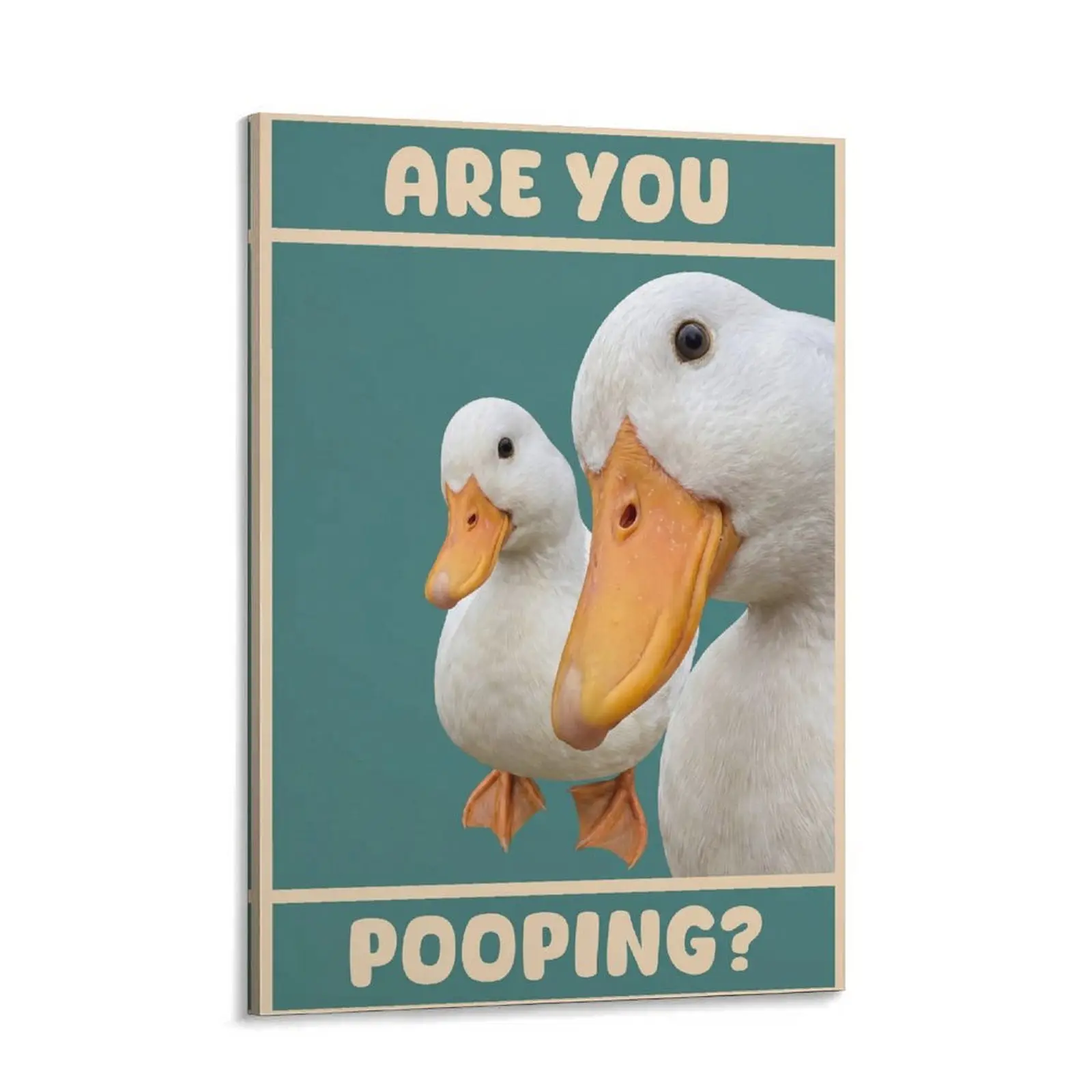 Funny Duck "Are You Pooping?" Meme Poster, Artistic Creative Design Print, Funny Print Design, Quirky Wall Decoration for Dorm Apartment Home Decor, Photo