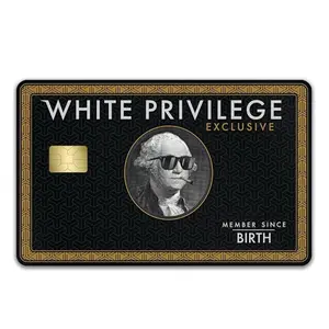 WHITE PRIVILEGE Card Sticker, Skin for Credit/Debit Card, Covering Bank Card Removable, No Bubble, Slim, Waterproof Card Cover