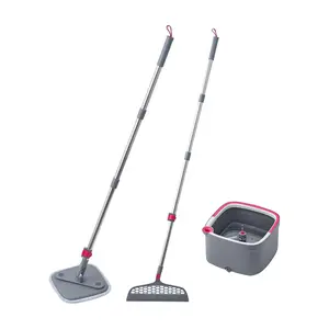 True & Tidy Mop & Bucket System with Silicone Floor Sweeper