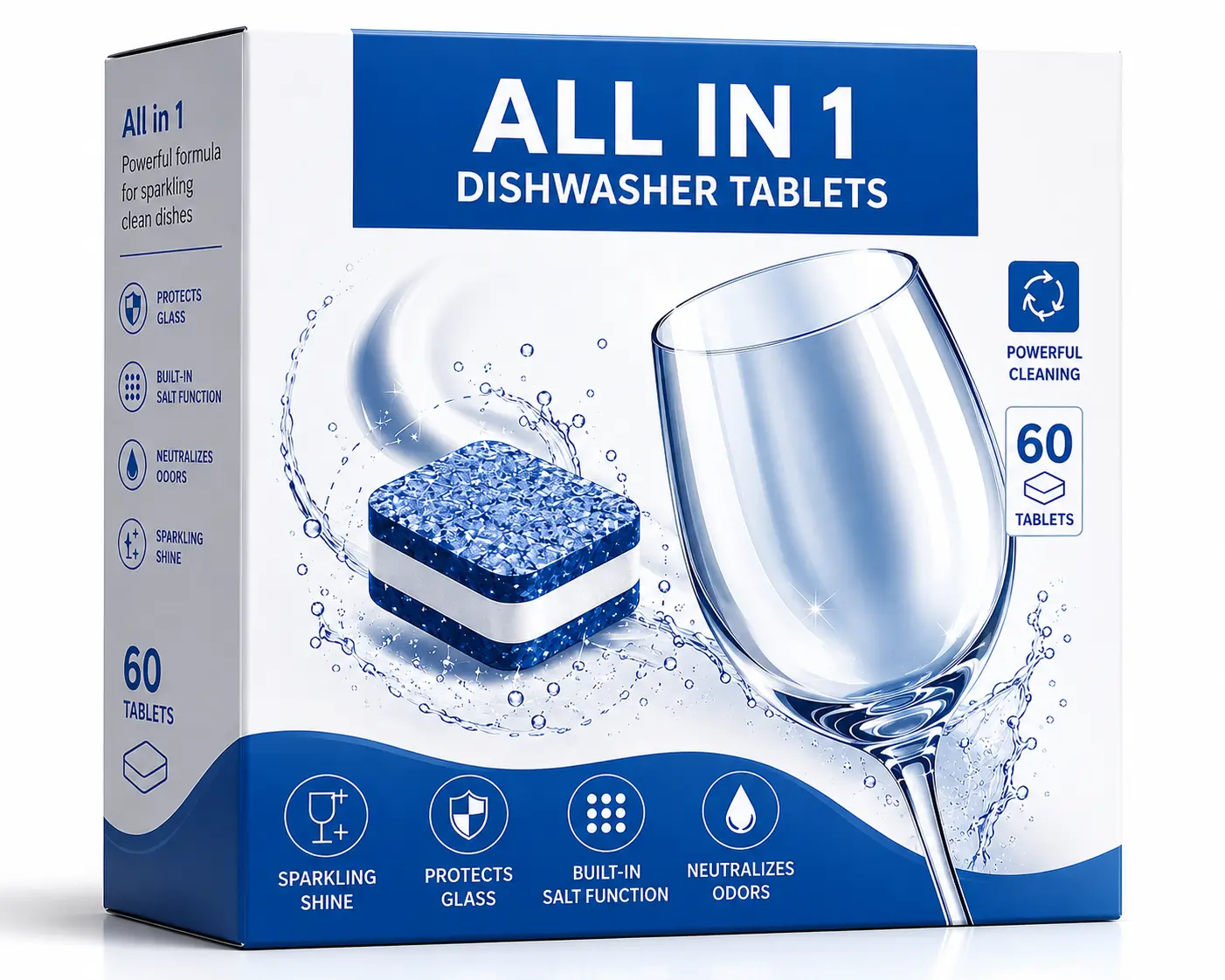 All in 1 Dishwasher Tablets – 60 Count