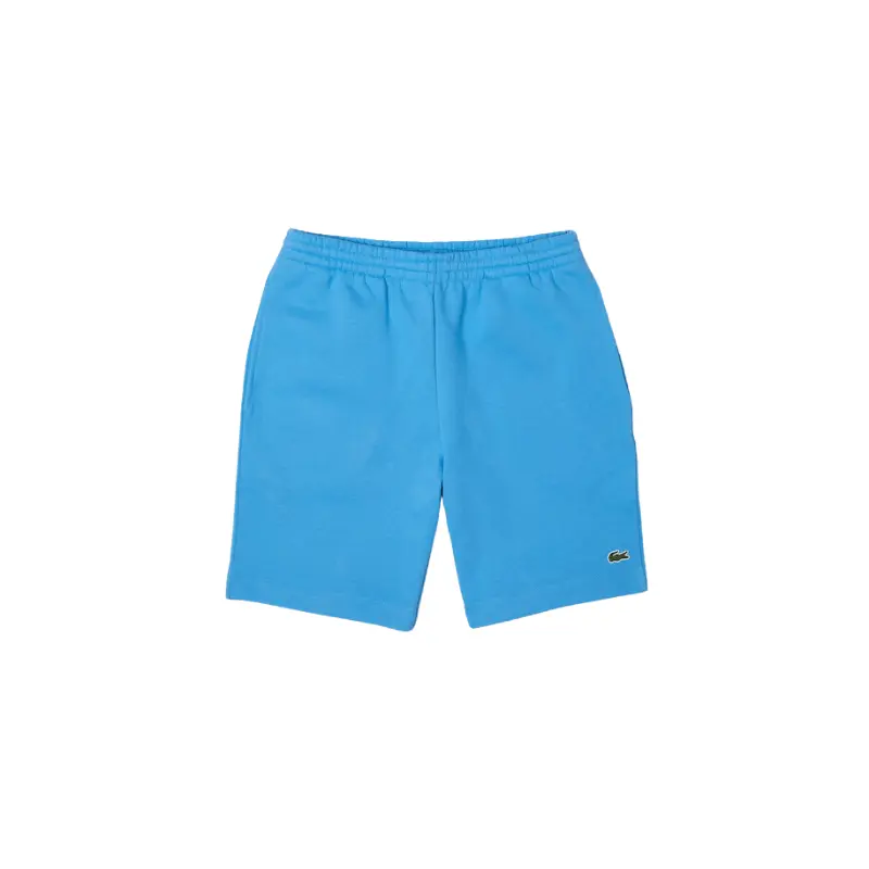 Lacoste Men's Classic Regular-Fit Straight-Cut Cotton-Blend Polyester Fleece Croco Embroidery Casual Sport Shorts with Drawstring Waist, Comfortable for Everyday Wear