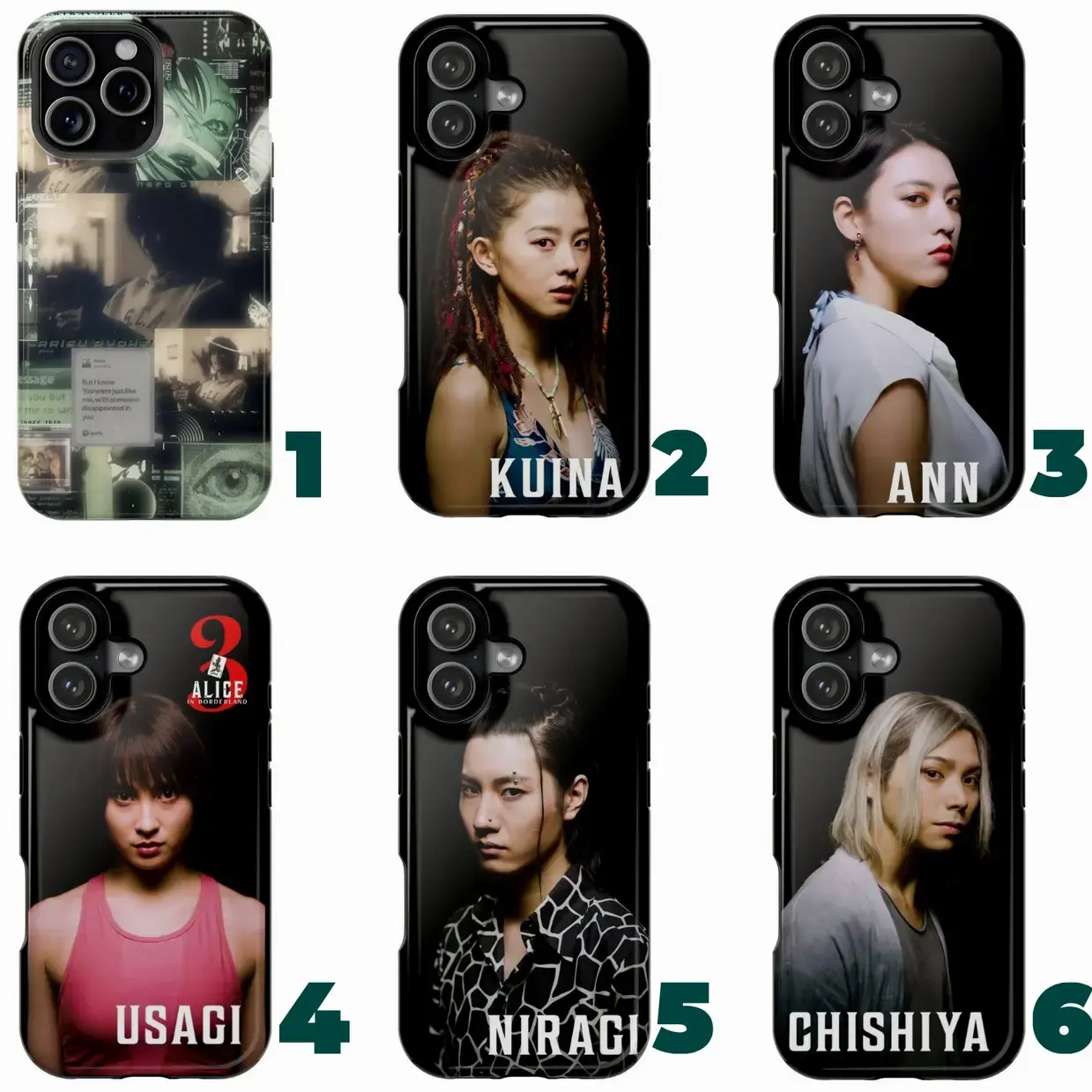 6 styles Alice in Borderland 3 Arisu Chishiya Usagi Kuina Phone Case