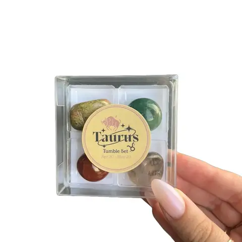 Zodiac Tumbled Crystal Set - Sapphire & Sage Products Astrology Enthusiasts Energy Energy Stones Gifts Work