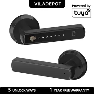 Smart Fingerprint Door Lock,Keyless Entry Handle,Biometric tech & App Control knob for Room,Garage,Office,Apartment,Local Data Storage