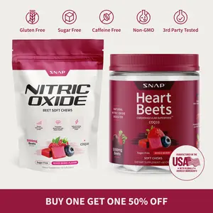 Snap Supplements - Nitric Oxide Beet Chews + Heart Beets Chews - Heart & Circulation Support Bundle