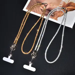Multifunctional Phone Crossbody Shoulder Strap, Luxury Sparkling Rhinestone Fashion Hand Wrist Lanyard & Neckband, New Style High-End Smartphone Case & Bag Replacement Chain for Women, Phone Chains, Cell Phone Charm, Phone Accessories, Phone Sling