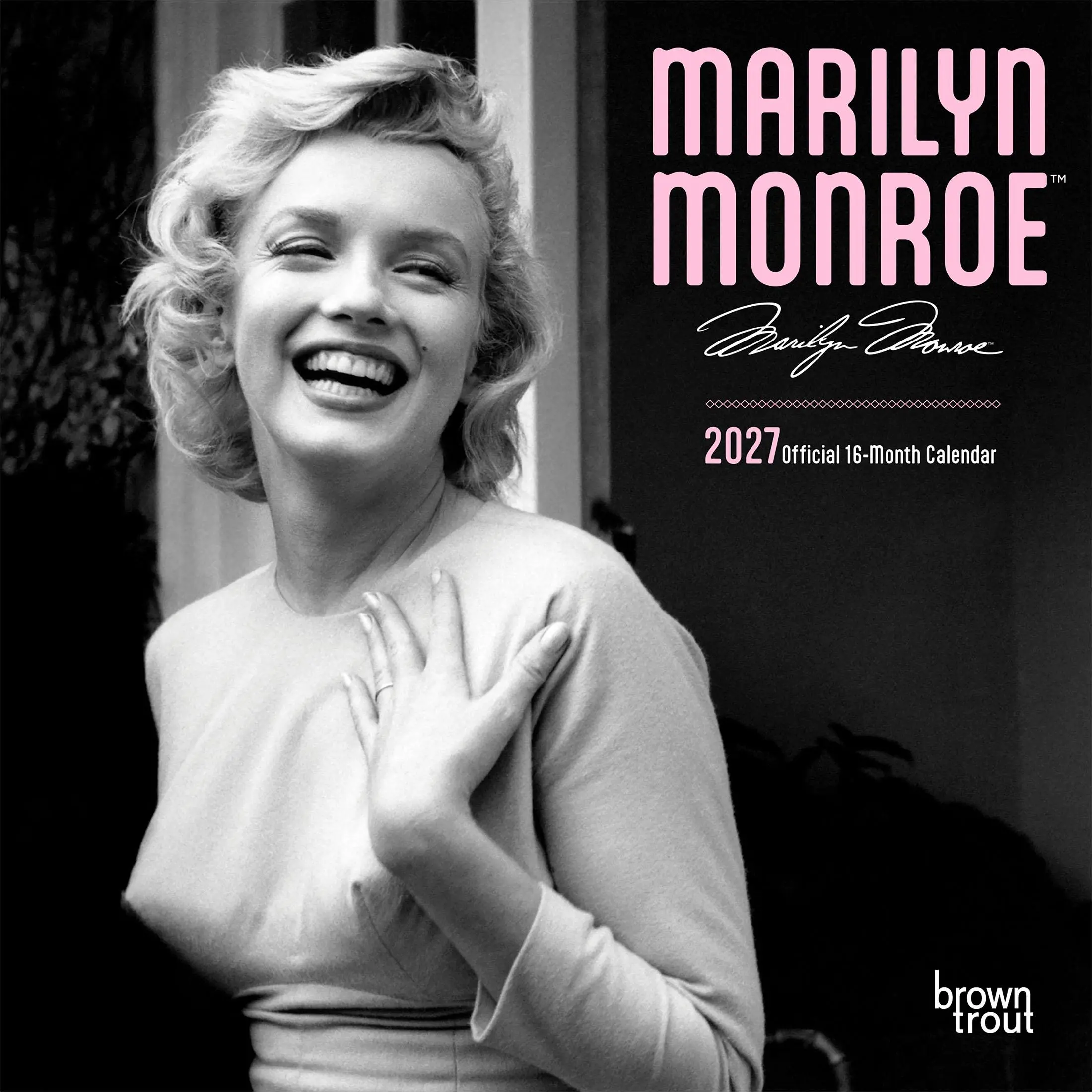 Marilyn Monroe OFFICIAL | 2027 7 x 14 Inch (Hanging) Monthly Mini Wall Calendar | BrownTrout | USA American Actress Celebrity