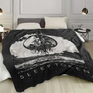 Sleep Token Flannel Blanket - Ultra-Soft Skin-Friendly All-Season Bedding Throw with Modern Fine Fibers, Heat Print, Multi-Size for Home, Office Use, All Season Blanket, Skin Friendly Blanket