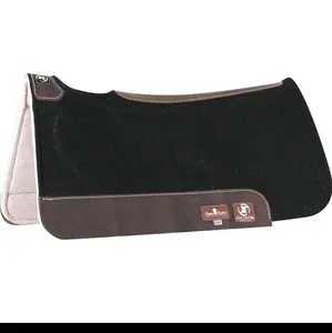 Classic Equine Zone Series Felt Pad 31"X32" - Black, 29 1/2" Spine, 15" Drop, 3/4" Thickness, Wear Leathers, Wither Cutout, Western Saddle Pad