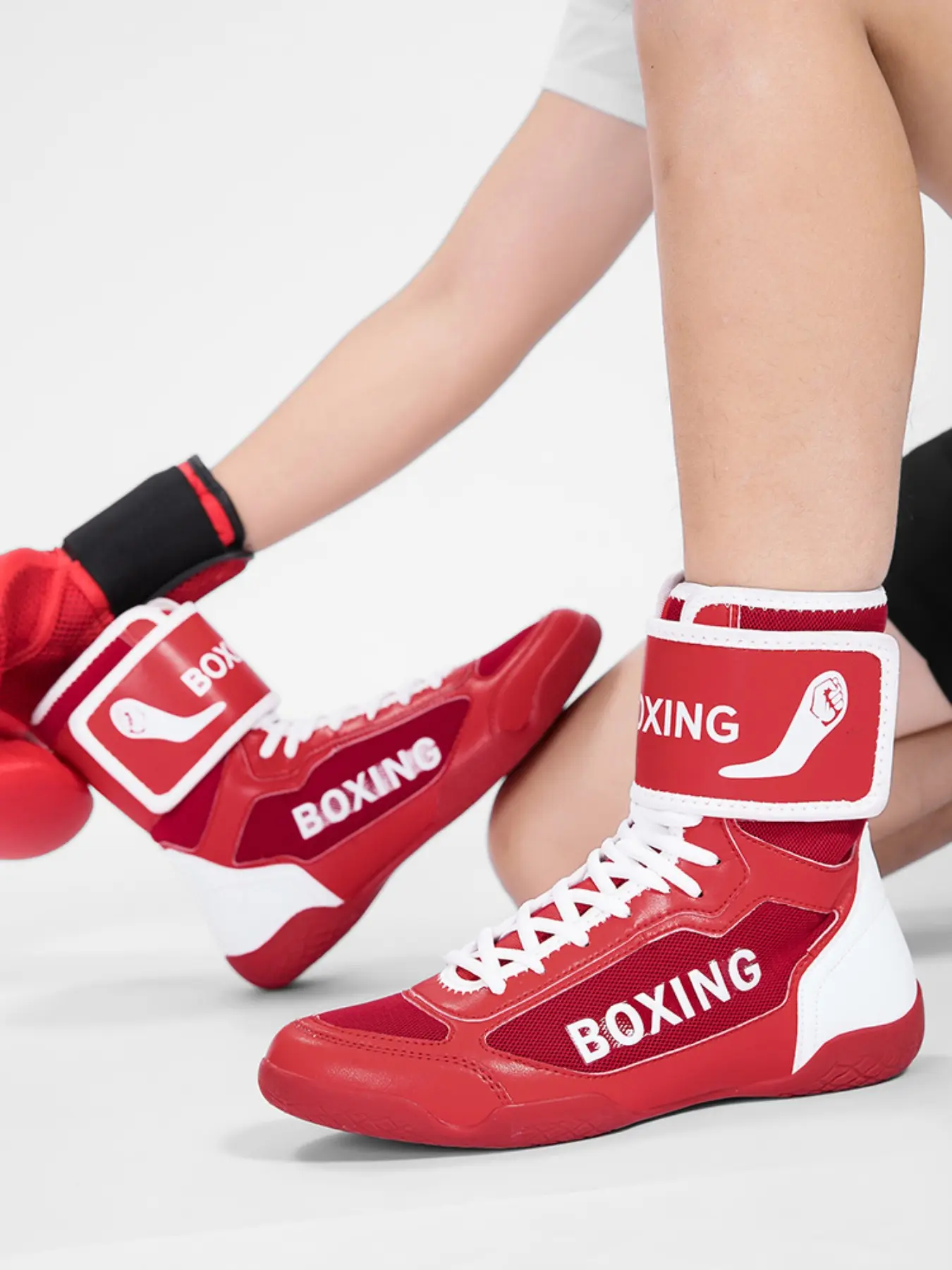 Men's Training Shoes and Sports Shoes, Trendy Fashion Anti-Slip Durable Boxing Wrestling Shoes, Ideal for Various Sports Training Scenarios, Training Footwear