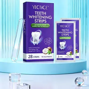 Yecuce Mint Gel Tooth Stickers, Effective Coverage, Improves Teeth, Teeth Color Correction Strips, Teeth Brightener Strips, Teeth Brightening Strips, Single Item