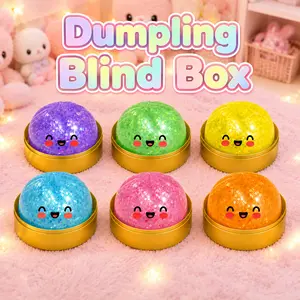 2026 Glitter Dumpling Squishy Blind Box 1PC, Soft Steamed Bun Fidget Toy, Stress Relief Sensory Squeeze Toy for Adults & Kids, Random Color Collectible Party Favor