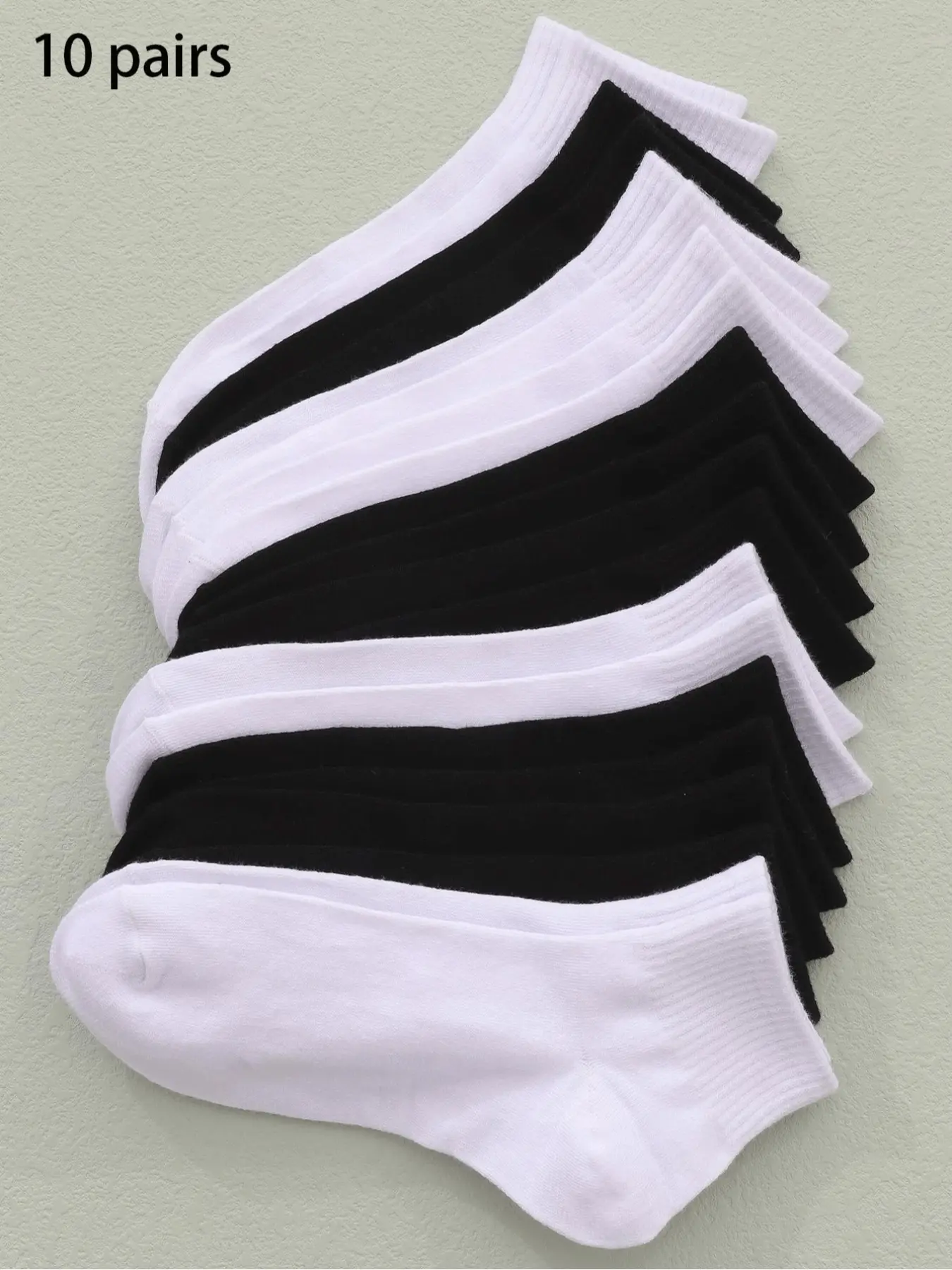 10 pairs of black and white mixed colors