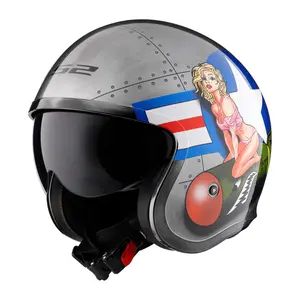 LS2 Spitfire Bomb Rider Open-Face Helmet