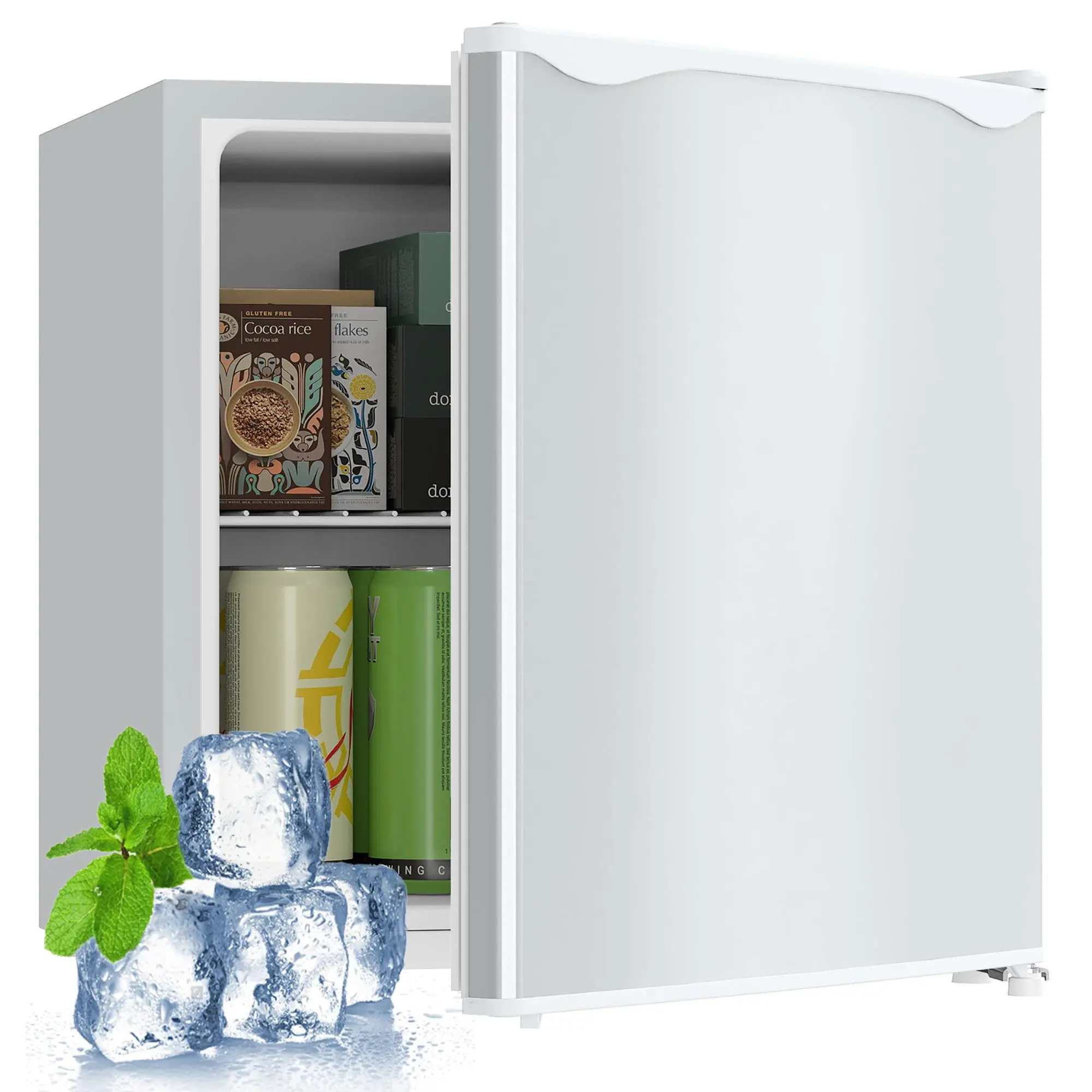 1.1Cu.Ft Countertop Mini Freezer – Compact Upright Freezer with Adjustable Temperature (6.8℉ to -11.2℉), Removable Shelf & Reversible Door. Energy Efficient. For Apartment, Dorm, Motor Home or Office. White