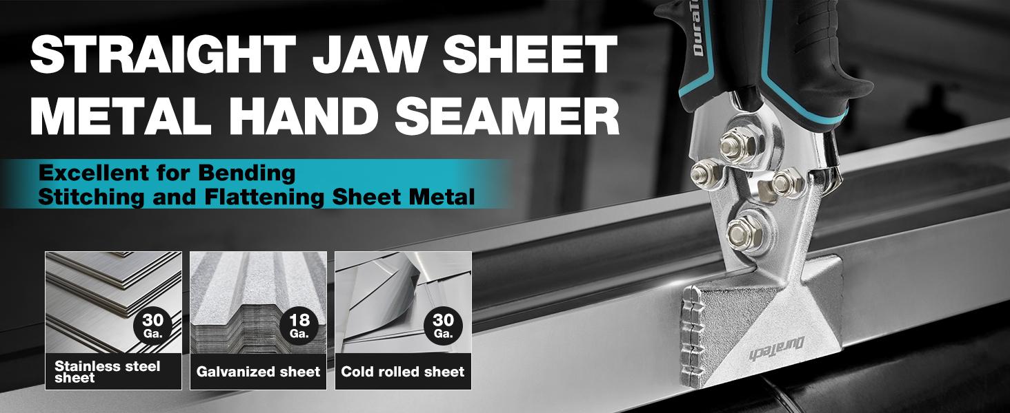 #backtoschool DURATECH Sheet Metal Bender, Hand Seamers Sheet Metal Tools with Ergonomic TPR Handle, Straight Jaw Metal Bending Pliers for Bending, Seaming and Flattening Metal #backtoschool DURATECH Sheet Metal Bender, Hand Seamers Sheet Metal Tools with Ergonomic TPR Handle, Straight Jaw Metal Bending Pliers for Bending, Seaming and Flattening Metal